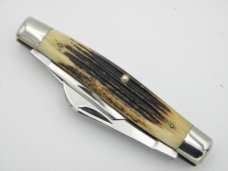 Queen Cutlery #49 Large Stockman Winterbottom bone: 4 1/4” closed, circa 1961 Queen Cutlery #49 Large Stockman Winterbottom bone: 4 1/4” closed, circa 1961
