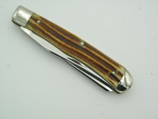 Queen Cutlery #19 Trapper Winterbottom bone: 4 1/8” closed, circa 1961 Queen Cutlery #19 Trapper Winterbottom bone: 4 1/8” closed, circa 1961