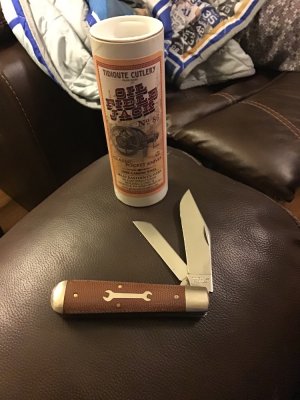 GREAT EASTERN CUTLERY 861219 NATURAL CANVAS MICARTA #86 OIL FEILD JACK 1 OF 475 NEW IN TUBE