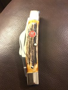 J A HENCKELS SOLINGEN GERMANY 3 3/4” LONG SUPER FAT & SUPER GNARLY STAG CONGRESS LIKE NEW J A HENCKELS SOLINGEN GERMANY 3 3/4” LONG SUPER FAT & SUPER GNARLY STAG CONGRESS LIKE NEW