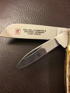 J A HENCKELS SOLINGEN GERMANY 3 3/4” LONG SUPER FAT & SUPER GNARLY STAG CONGRESS LIKE NEW J A HENCKELS SOLINGEN GERMANY 3 3/4” LONG SUPER FAT & SUPER GNARLY STAG CONGRESS LIKE NEW