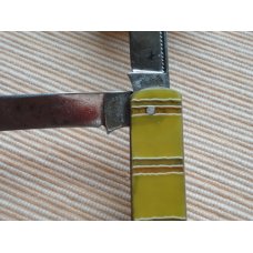 WALKILL RIVER WORKS WALDEN NY CANDY STRIPE CELLULOID CATTLE KNIFE ca. 1920-31 WALKILL RIVER WORKS WALDEN NY CANDY STRIPE CELLULOID CATTLE KNIFE ca. 1920-31