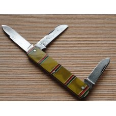 WALKILL RIVER WORKS WALDEN NY CANDY STRIPE CELLULOID CATTLE KNIFE ca. 1920-31 WALKILL RIVER WORKS WALDEN NY CANDY STRIPE CELLULOID CATTLE KNIFE ca. 1920-31