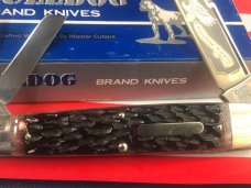 Bulldog Brand 3 Blade Angelo Saxon Knife Whittler w Beautiful Red Bone Handles & Under My Wings Etch Bulldog Brand 3 Blade Angelo Saxon Knife Whittler w Beautiful Red Bone Handles & Under My Wings Etch