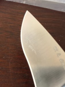 Dynamic Knife Design (DKD) Stingray Switchblade Knife, W. R. Clark Hand Ground Blade, Light Use Dynamic Knife Design (DKD) Stingray Switchblade Knife, W. R. Clark Hand Ground Blade, Light Use