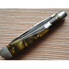 JAEGER BROS. MARINETTE WISCONSIN GREEN CRACKED SHELL CELLULOID LIGHT TRAPPER JAEGER BROS. MARINETTE WISCONSIN GREEN CRACKED SHELL CELLULOID LIGHT TRAPPER