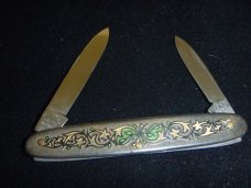 Fight'n Rooster Tiny Pen Knife Green & Gold Fight'n Rooster Tiny Pen Knife Green & Gold
