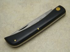 Case XX Stainless USA 3 Dot (1977) Black 2138 "Woods Bros. Mercury" Etch Sodbuster Knife Case XX Stainless USA 3 Dot (1977) Black 2138 "Woods Bros. Mercury" Etch Sodbuster Knife