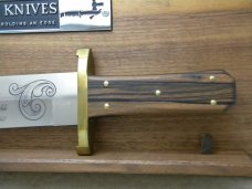 Buck Custom USA Stone Mountain 1 of 250 Bowie Knife w/Wood Display and COA