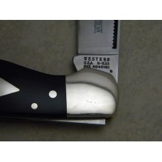 Western USA S-533 "B" Black Westlock Lockback Knife & Pouch c.1978 in Box Western USA S-533 "B" Black Westlock Lockback Knife & Pouch c.1978 in Box