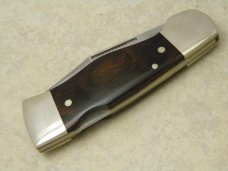 Western USA S-534 "D" Wood Westlock Lockback Knife & Pouch c.1978 in Box