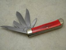 Bulldog Brand Solingen Germany Bone 20 Year Anniversary 5 Blade Trapper Knife in Box c.1998