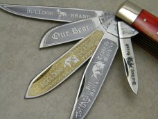 Bulldog Brand Solingen Germany Bone 20 Year Anniversary 5 Blade Trapper Knife in Box c.1998
