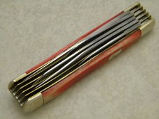 Bulldog Brand Solingen Germany Bone 20 Year Anniversary 5 Blade Trapper Knife in Box c.1998