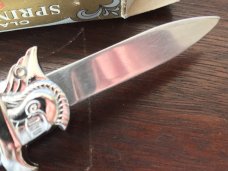 Vintage Miniature Out The Front Keychain Switchblade Knife With Original Box, Unused 