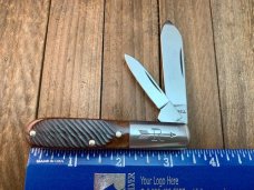 Russell Green River Works, by Boker Solingen Germany, Brown Sawcut Bone Spear Main Blade Russell Green River Works, by Boker Solingen Germany, Brown Sawcut Bone Spear Main Blade