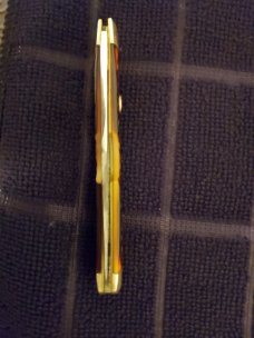 1982 Queen Stainless #9130 Delrin Slimline Trapper Farmer's Jack Knife 1982 Queen Stainless #9130 Delrin Slimline Trapper Farmer's Jack Knife