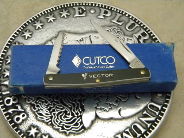 Cutco USA 1885 (Alcas Cutlery) "Vector" 2-Blade Folding Knife
