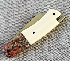 Vincenzo Balistreri Custom Native Taillock,  3.75" clsd, elephant ivory scales.. Liracarta..3.75" cl