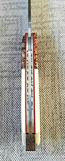 Vincenzo Balistreri Custom Native Taillock, 3.75" clsd, elephant ivory scales.. Liracarta..3.75" cl Vincenzo Balistreri Custom Native Taillock, 3.75" clsd, elephant ivory scales.. Liracarta..3.75" cl