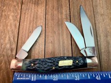 Coleman Seki Japan Blue Jigged Bone Stockman Coleman Seki Japan Blue Jigged Bone Stockman
