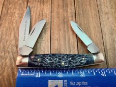 Coleman Seki Japan Blue Jigged Bone Stockman Coleman Seki Japan Blue Jigged Bone Stockman