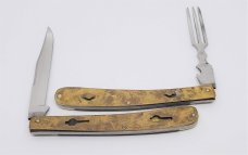 Rare Antique Vintage Case Tested XX 6251 Rogers Bone Knife Fork Combo Rare Antique Vintage Case Tested XX 6251 Rogers Bone Knife Fork Combo