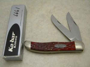 Kabar Olean, NY Red Bone CK-97 Folding Hunter Knife c.1997