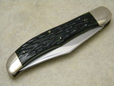 Kabar Olean, NY Green Bone Etched CK-96 Folding Hunter Knife c.1996