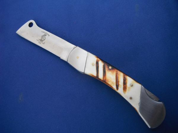 BC 865 9" Bone Collector Cleaver OA Bone Handle Folding Knife BC 865 9" Bone Collector Cleaver OA Bone Handle Folding Knife