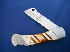 BC 865 9" Bone Collector Cleaver OA Bone Handle Folding Knife BC 865 9" Bone Collector Cleaver OA Bone Handle Folding Knife