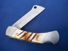 BC 865 9" Bone Collector Cleaver OA Bone Handle Folding Knife BC 865 9" Bone Collector Cleaver OA Bone Handle Folding Knife