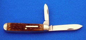 CATTARAUGUS CUTLERY CO LITTLE VALLEY NY 22899 Genuine Bone GENTLEMAN'S JACK Knife 1886/1963