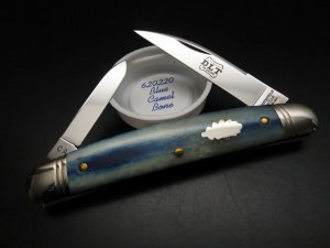 Great Eastern Cutlery SFO Northfield #62 Pocket Congress Half Whittler Blue Camel Bone GEC #620220