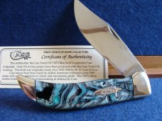 Case Classic 'Case Tested XX' Blue Swirl Clasp with original COA 1990