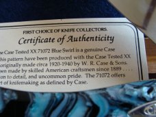 Case Classic 'Case Tested XX' Blue Swirl Clasp with original COA 1990