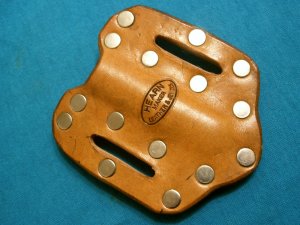 HEARN CUSTOM LEATHER POCKET FOLDING KNIFE BELT SHEATH POUCH