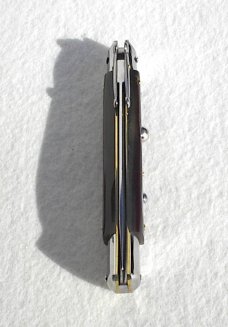 NEW OLD STOCK 1980's ITALIAN STILETTO 9" GENUINE BRAZILIAN HORN SWING GUARD LOCK BACK 