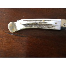 Davie Boultinghouse custom stag lockback folder fancy filework Davie Boultinghouse custom stag lockback folder fancy filework