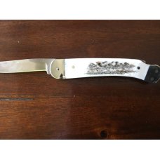 Davie Boultinghouse custom stag lockback folder fancy filework Davie Boultinghouse custom stag lockback folder fancy filework