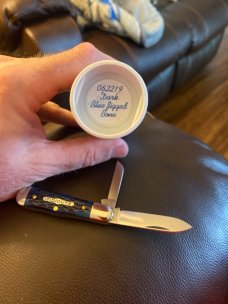 New GEC Tidioute Cutlery 062219 Dark Blue Jigged Bone 1 Of 297 In The Tube New GEC Tidioute Cutlery 062219 Dark Blue Jigged Bone 1 Of 297 In The Tube