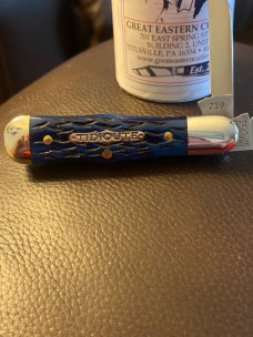 New GEC Tidioute Cutlery 062219 Dark Blue Jigged Bone 1 Of 297 In The Tube New GEC Tidioute Cutlery 062219 Dark Blue Jigged Bone 1 Of 297 In The Tube