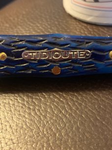 New GEC Tidioute Cutlery 062219 Dark Blue Jigged Bone 1 Of 297 In The Tube New GEC Tidioute Cutlery 062219 Dark Blue Jigged Bone 1 Of 297 In The Tube