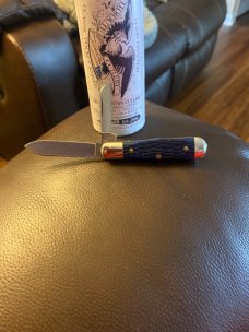 New GEC Tidioute Cutlery 062219 Dark Blue Jigged Bone 1 Of 297 In The Tube New GEC Tidioute Cutlery 062219 Dark Blue Jigged Bone 1 Of 297 In The Tube