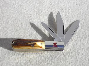 J. A. HENCKLES GERMANY HK 26-S GENUINE STAG 3-BLADE BARLOW 