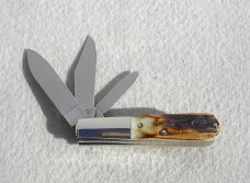 J. A. HENCKLES GERMANY HK 26-S GENUINE STAG 3-BLADE BARLOW J. A. HENCKLES GERMANY HK 26-S GENUINE STAG 3-BLADE BARLOW