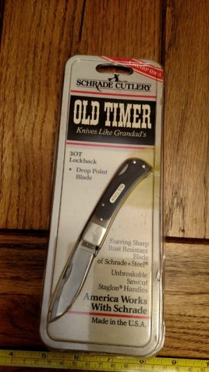 Vintage SCHRADE USA 3OT Bearhead  Lockback Pocket Knife Unbreakable Staglon LOT A