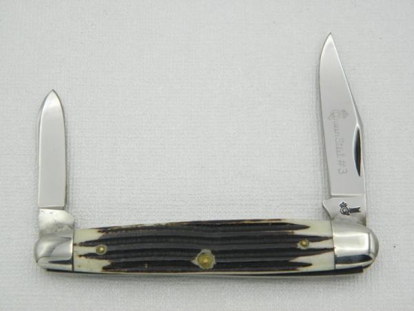 Queen Cutlery #3 Sleeveboard Pen Winterbottom bone: 3 3/8” closed, 1958 - 1960 Queen Cutlery #3 Sleeveboard Pen Winterbottom bone: 3 3/8” closed, 1958 - 1960