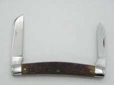 Queen Cutlery #15 Big Q, 2 blade half congress, late 1940s, Rogers bone handles Queen Cutlery #15 Big Q, 2 blade half congress, late 1940s, Rogers bone handles