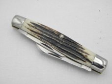 Queen Cutlery #49 GLAZED Winterbottom Bone: 4 1/4” closed, 1958 , Queen Cutlery #49 GLAZED Winterbottom Bone: 4 1/4” closed, 1958 ,
